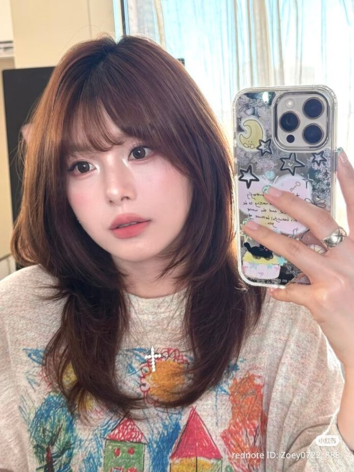 Tóc layer lửng mái bay uốn phồng