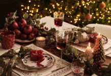 Trang trí bàn ăn Giáng sinh