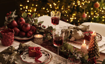 Trang trí bàn ăn Giáng sinh