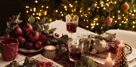 Trang trí bàn ăn Giáng sinh