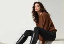 xu hướng giày dép Giày bốt da cao cổ