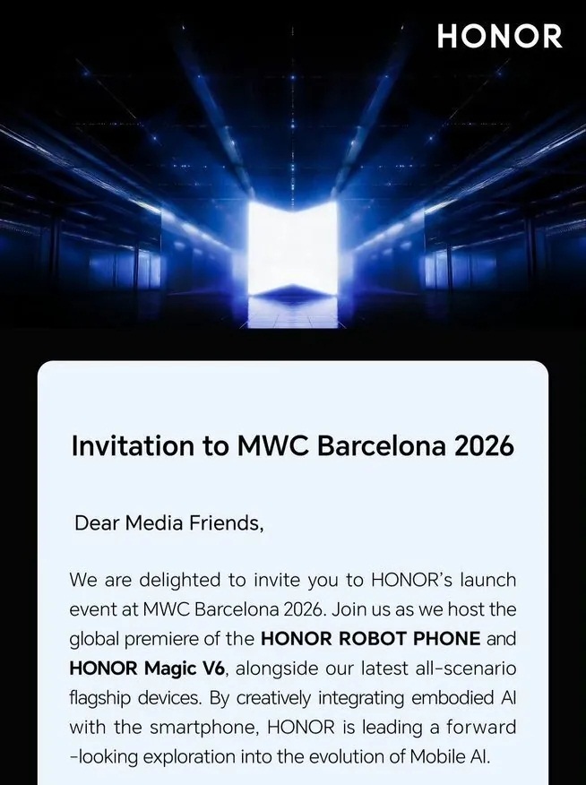 Thư mời tham dự sự kiện ra mắt MWC của HONOR (Ảnh: Internet)