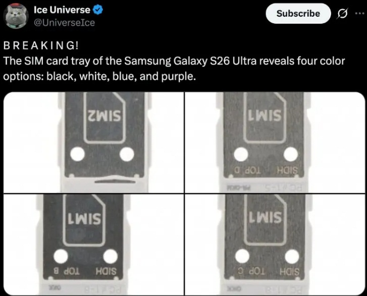 Điện thoại Galaxy S26 Ultra sắp ra mắt sẽ không có màu cam như iPhone của Apple?