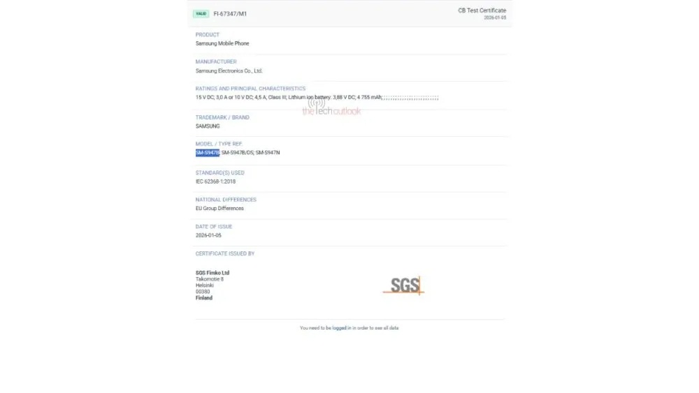 Tiết lộ dung lượng pin và tốc độ sạc của mẫu điện thoại Galaxy S26 Plus của Samsung sắp ra mắt