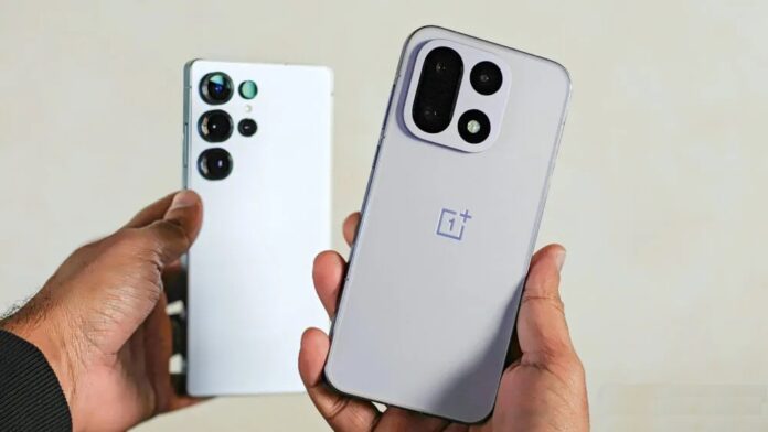 Điện thoại OnePlus 15 và Galaxy S25 Ultra của Samsung (Ảnh: Internet) Điện thoại OnePlus 15 và Galaxy S25 Ultra của Samsung (Ảnh: Internet)