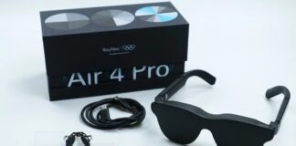 Kính thực tế ảo RayNeo Air 4 Pro (Ảnh: Internet)