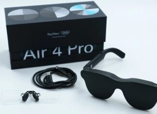 Kính thông minh thực tế ảo RayNeo Air 4 Pro ra mắt với màn hình AR HDR10 lần đầu tiên trên thị trường Kính thực tế ảo RayNeo Air 4 Pro (Ảnh: Internet)
