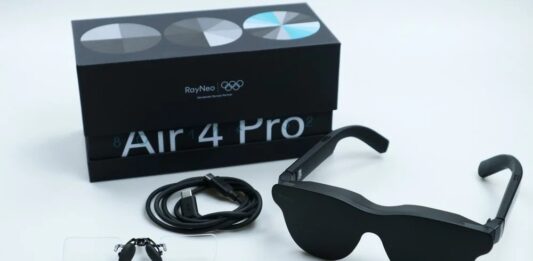 Kính thông minh thực tế ảo RayNeo Air 4 Pro ra mắt với màn hình AR HDR10 lần đầu tiên trên thị trường Kính thực tế ảo RayNeo Air 4 Pro (Ảnh: Internet)