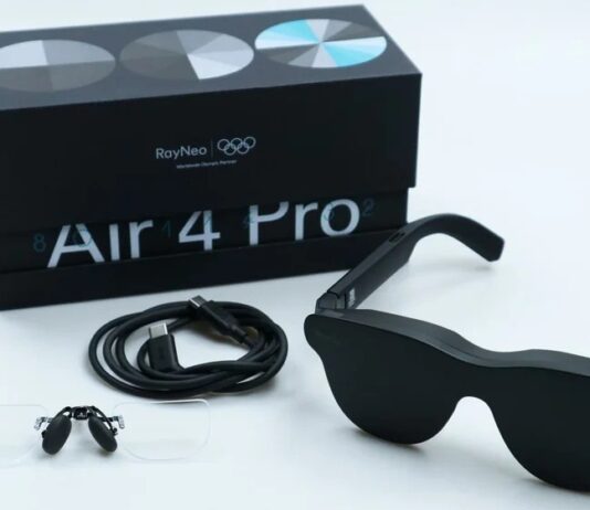 Kính thực tế ảo RayNeo Air 4 Pro (Ảnh: Internet)