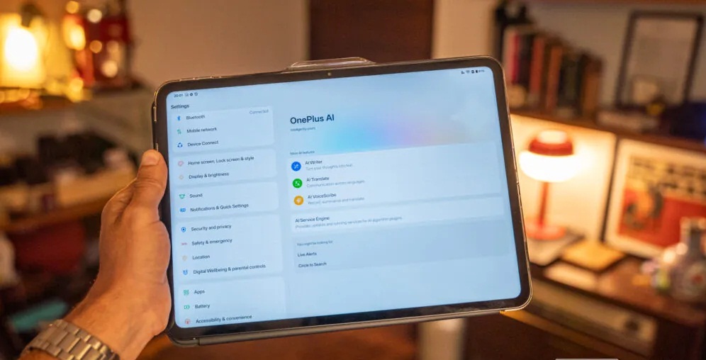 Công cụ AI trên máy tính bảng OnePlus Pad Go 2 (Ảnh: Internet)