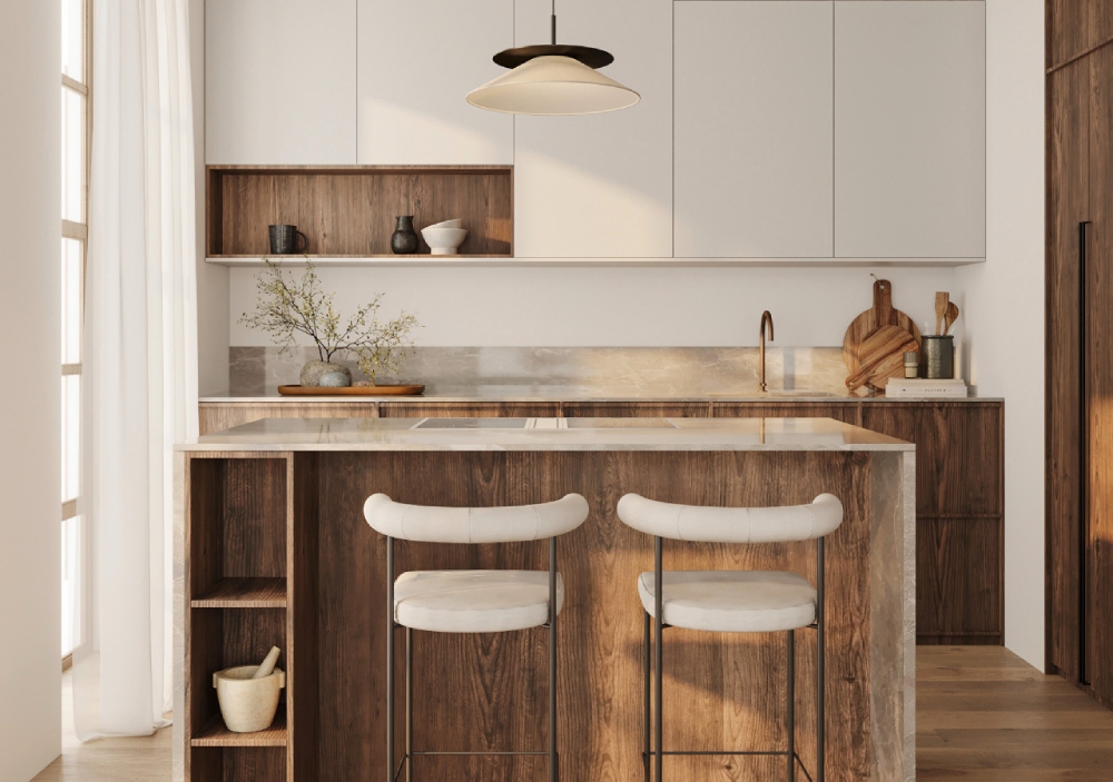 Sử dụng chất liệu ấm áp, tự nhiên