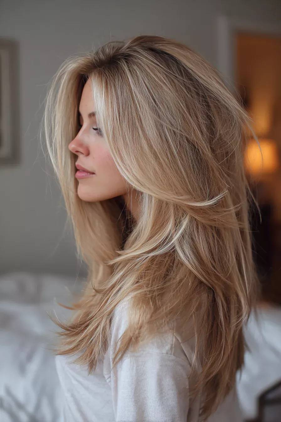 Tóc dài tỉa layer