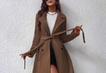 Áo khoác camel đặc biệt đẹp khi đi cùng các món đồ da