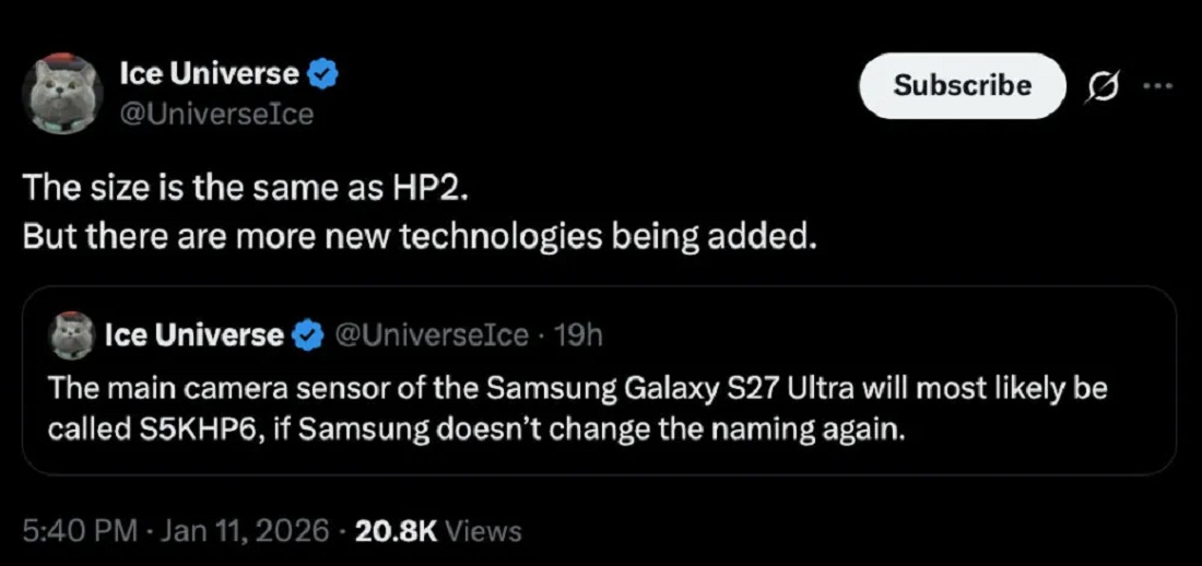 Tiết lộ về camera của điện thoại Galaxy S27 Ultra (Ảnh: Internet)