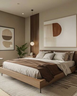 màu sơn phòng ngủ Nâu ấm