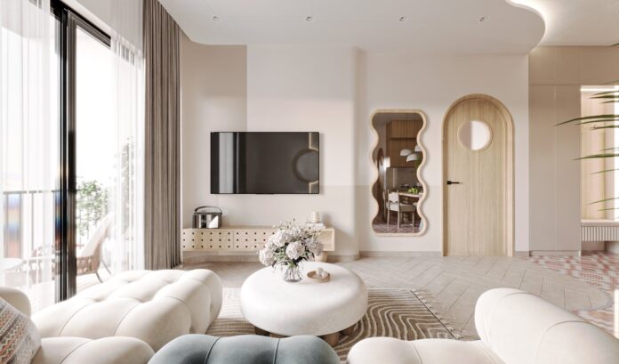 Bố trí ánh sáng đa tầng giúp phòng khách thêm phần tinh tế