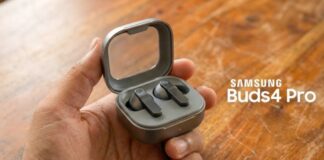 Samsung xác nhận dòng tai nghe Galaxy Buds 4 sẽ ra mắt cùng lúc với dòng điện thoại Galaxy S26 Hình ảnh dự đoán tai nghe Galaxy Buds 4 Pro của Samsung (Ảnh: Internet)