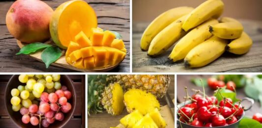 Trái cây có hàm lượng đường tự nhiên cao