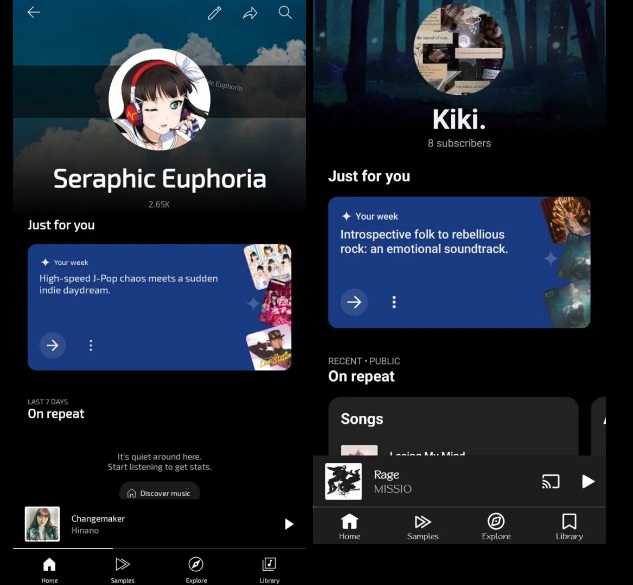 Tính năng tóm tắt “Tuần của bạn” của YouTube Music (Ảnh: Internet)