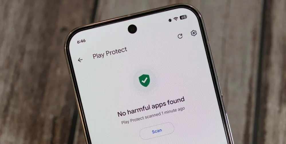 Ứng dụng được quét bởi Google Play Protect (Ảnh: Internet)