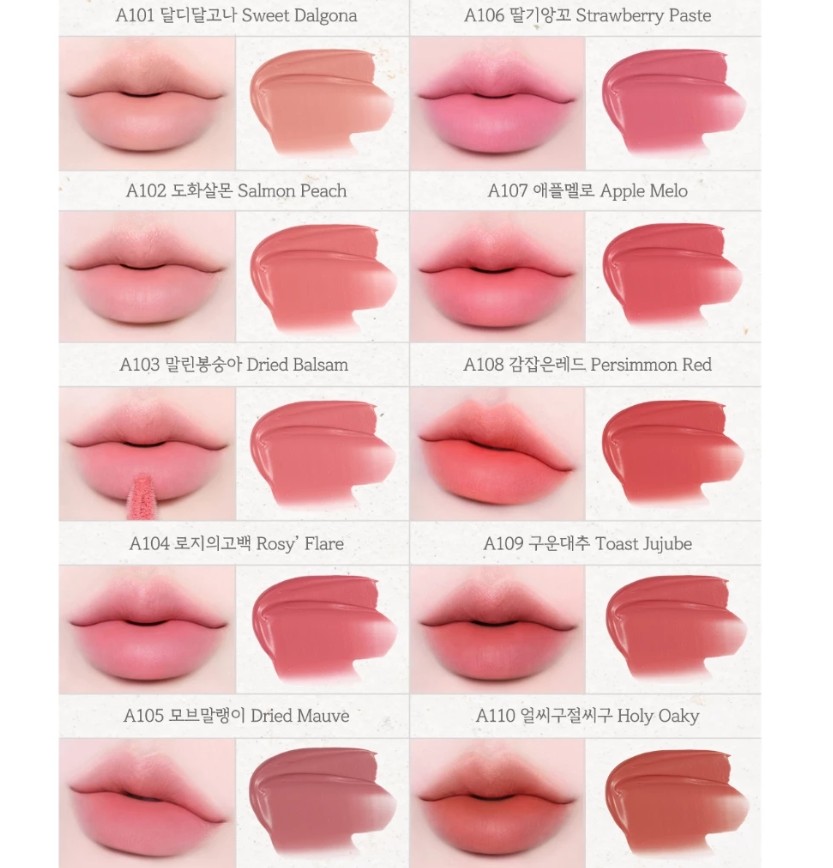 Chi tiết từng màu son