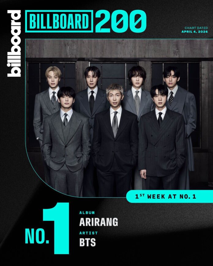 Album “ARIRANG” cũng đồng thời đứng đầu Billboard 200