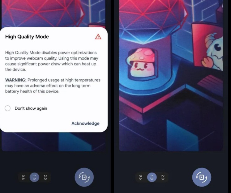 Tính năng webcam của điện thoại Galaxy S26 (Ảnh: Internet)