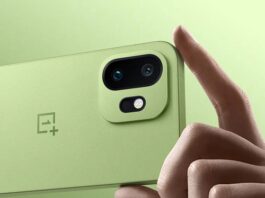 Mặt sau của điện thoại OnePlus 15T màu xanh lá cây (Ảnh: Internet)