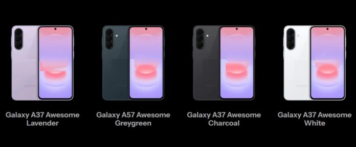 Điện thoại Galaxy A37 với các màu được tiết lộ (Ảnh: Internet)