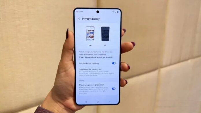 Cài đặt màn hình riêng tư của điện thoại Galaxy S26 Ultra (Ảnh: Internet) Cài đặt màn hình riêng tư của điện thoại Galaxy S26 Ultra (Ảnh: Internet)