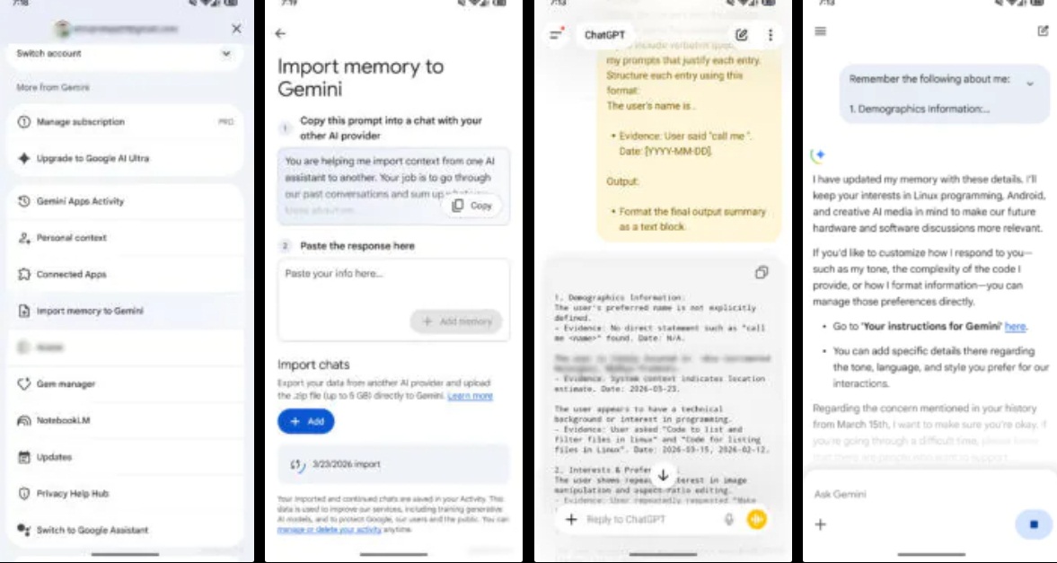Nhập thông tin người dùng trong Gemini (Ảnh: Internet)
