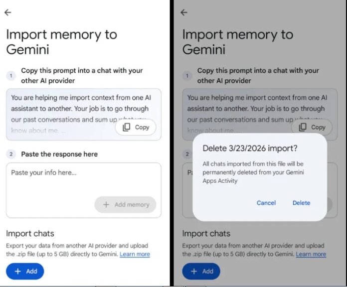 Nhập cuộc trò chuyện vào Gemini (Ảnh: Internet)