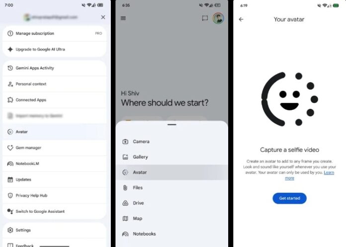 Tính năng Hình đại diện của Gemini (Ảnh: Internet)