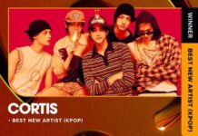 CORTIS giành chiến thắng tại Hạng mục Tân binh của năm (Ảnh: Internet)