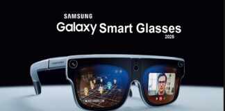 Samsung và Google tiết lộ nhiều thông tin thú vị về kính thông minh sắp ra mắt của hãng Hình ảnh dự đoán kính thông minh của Samsung (Ảnh: Internet)