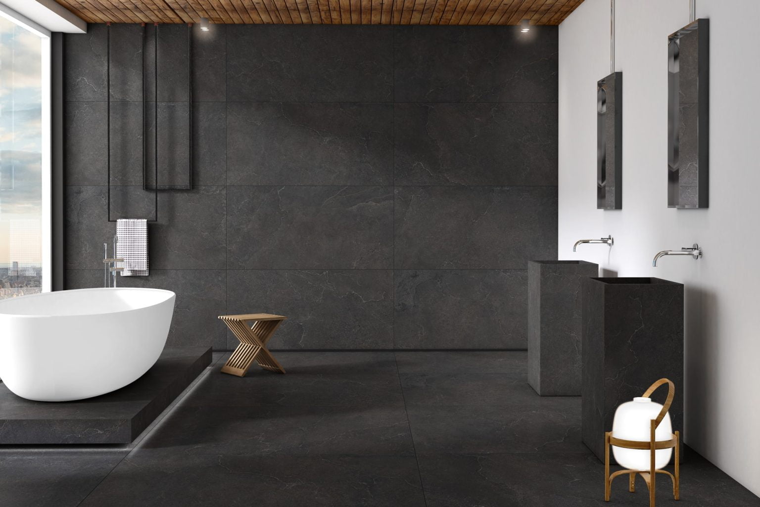 Sàn nhà màu tối