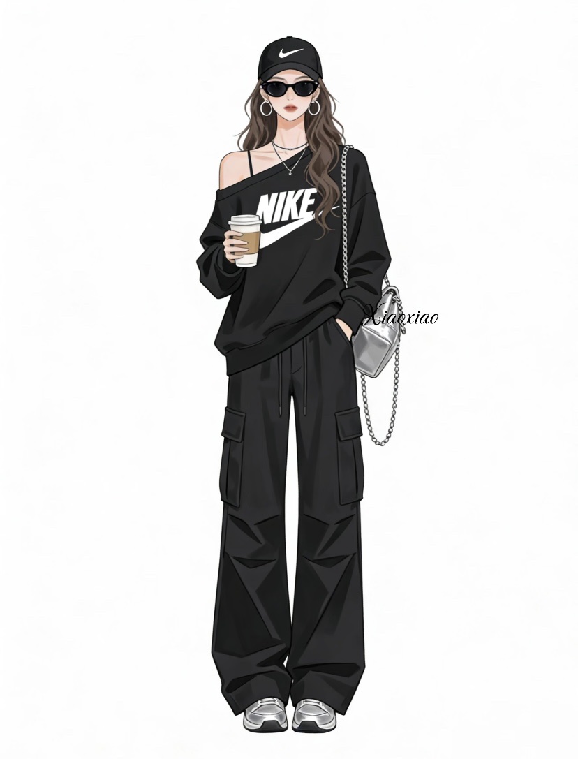 Áo Sweater trễ vai và quần Kaki