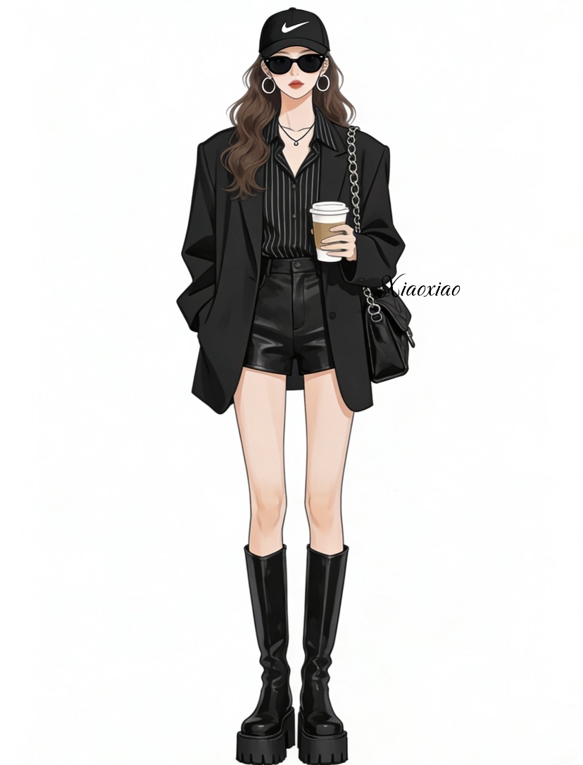 Áo Blazer, Sơ mi kẻ và Boots dài
