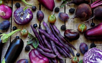 rau củ quả màu tím