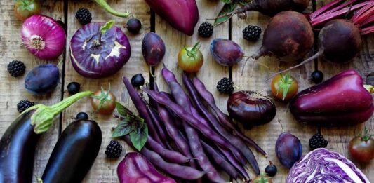 rau củ quả màu tím