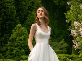 Váy midi xếp ly chữ A