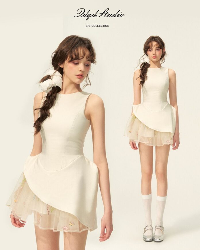 Váy Peplum phối tulle