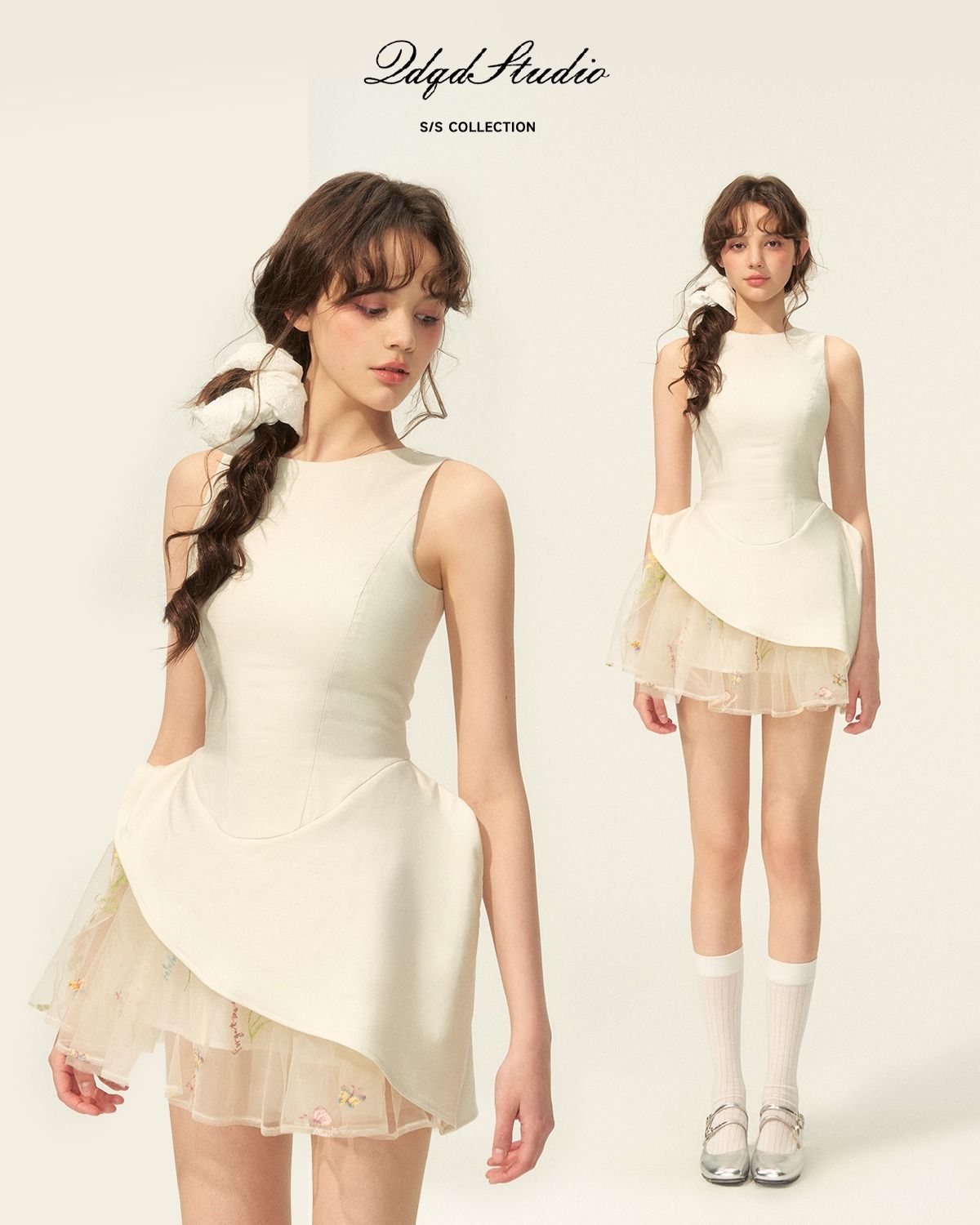 Váy Peplum phối tulle