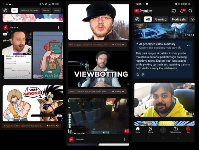 Tính năng tóm tắt video bằng AI của YouTube (Ảnh: Internet)