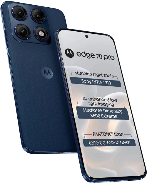Điện thoại Motorola Edge 70 Pro phiên bản màu Pantone Titan (Ảnh: Internet)