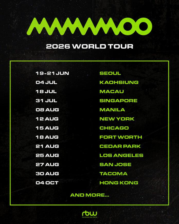 MAMAMOO công bố lịch trình worrld tour “2026 WORLD TOUR ANNOUNCEMENT” (Ảnh: Internet)