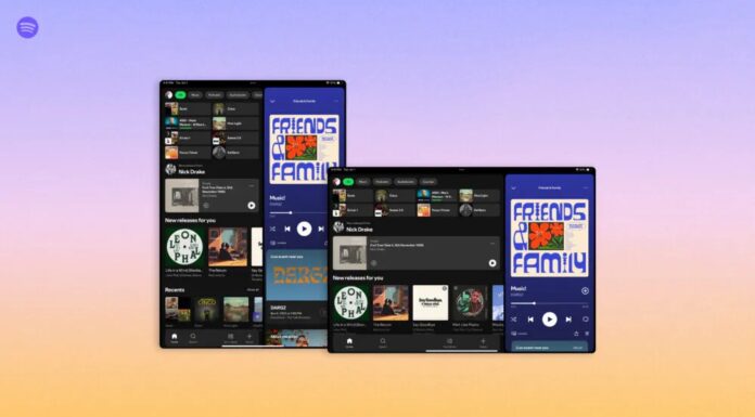 Giao diện mới của Spotify trên máy tính bảng (Ảnh: Internet)