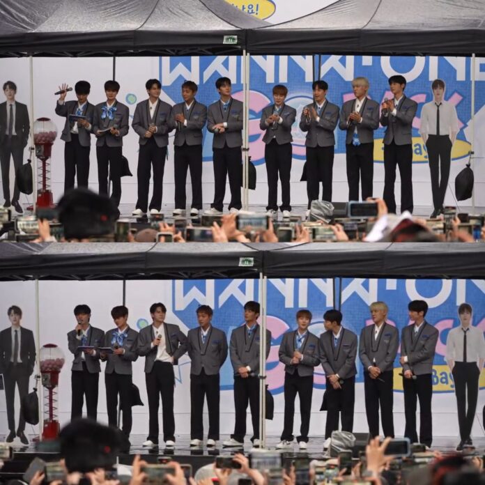 Wanna One chính thức tái hợp sau 7 năm tại fan meeting ngoài trời (Ảnh: Internet)