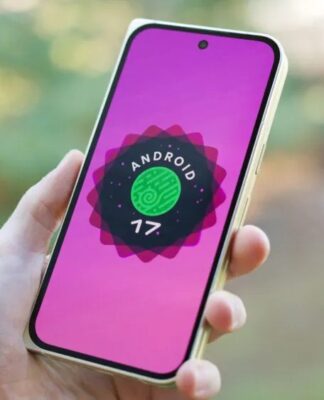 Logo Android 17 trên điện thoại Pixel 10 Pro Fold (Ảnh: Internet)