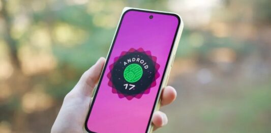 Logo Android 17 trên điện thoại Pixel 10 Pro Fold (Ảnh: Internet)
